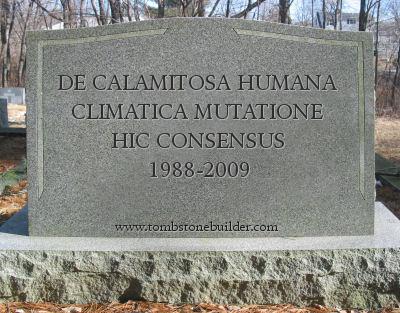 Here (Lies) the consensus on a catastrophical climate change of human origin